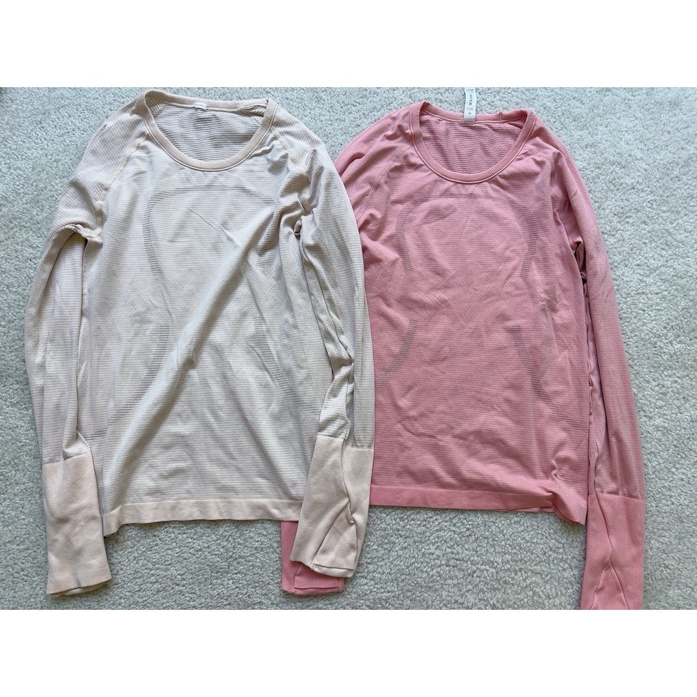 Lululemon Swiftly Tech Long Sleeve 2.0 Size 4 Pink Bundle Lot of 2